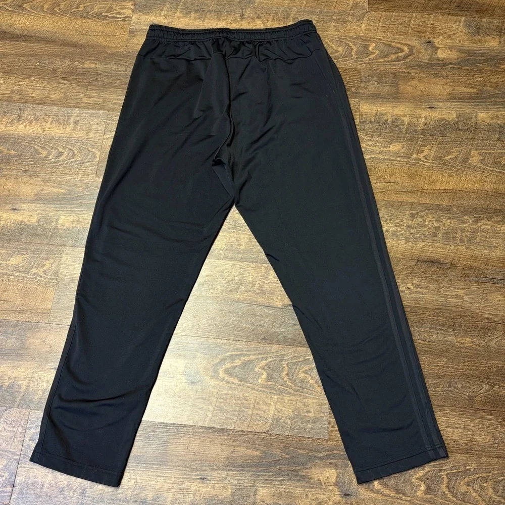 Adidas Essentials 3-Stripes Tapered Track Pants Black/Black Stripe Mens XL Gym